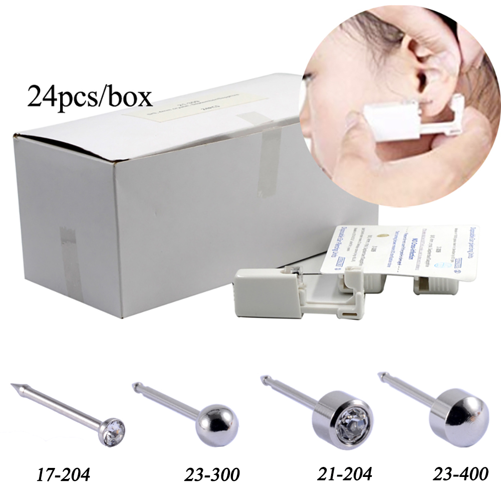 Body Jewelry Jewelry Box - 24 adet/kutu tek kullanımlık güvenlik kulak