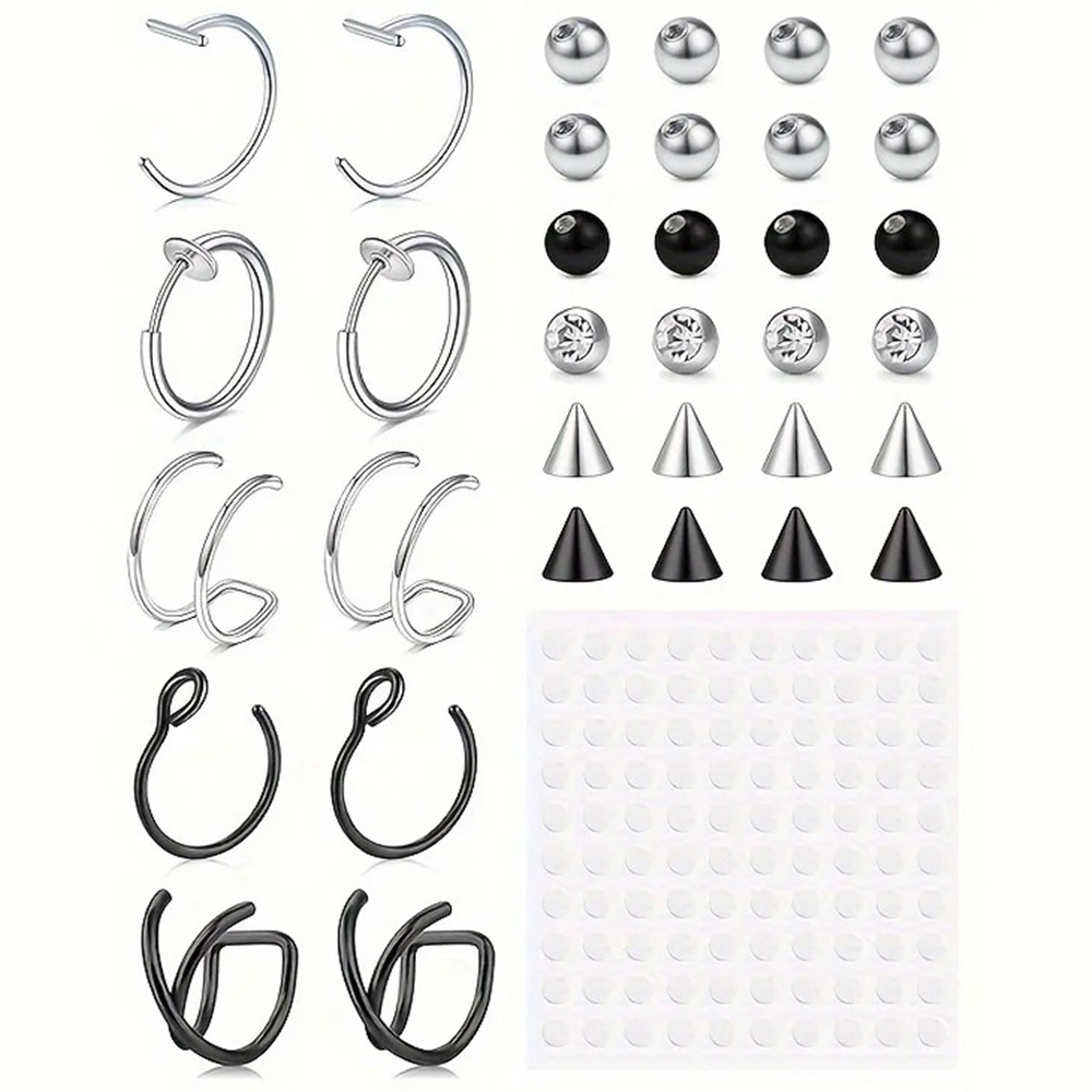 Body Jewelry Labret - Sahte Piercingler Sahte Dudak Halkası Sahte