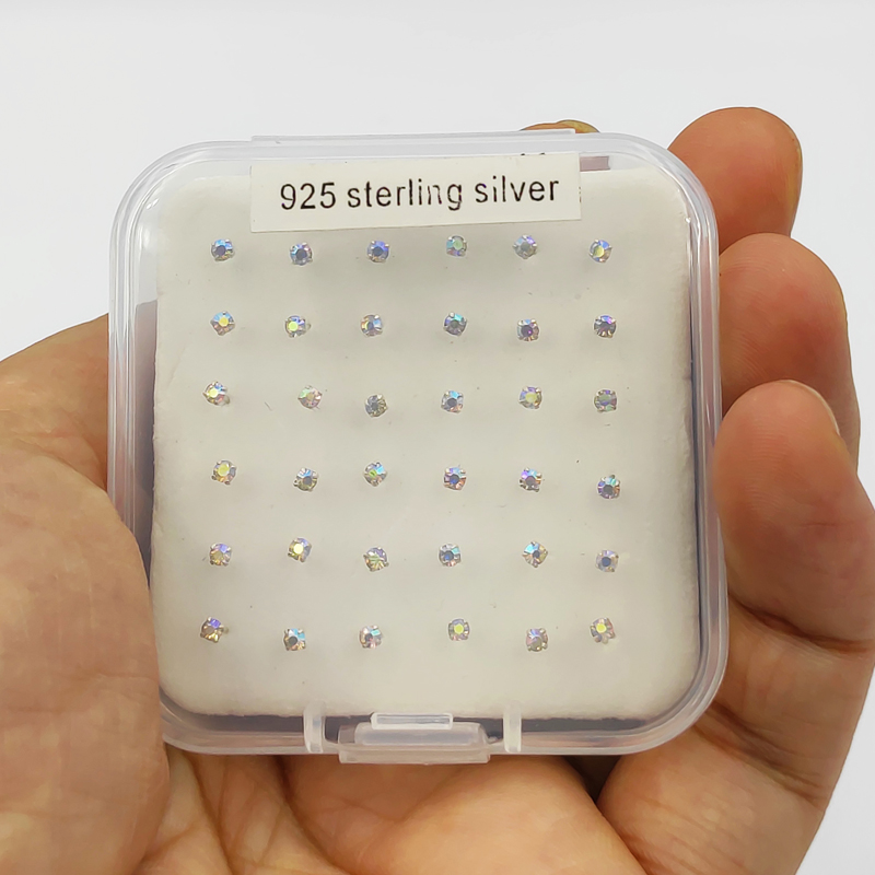 Body Jewelry Jewelry Box - 925 Ayar gümüş burun damızlık 2.0mm