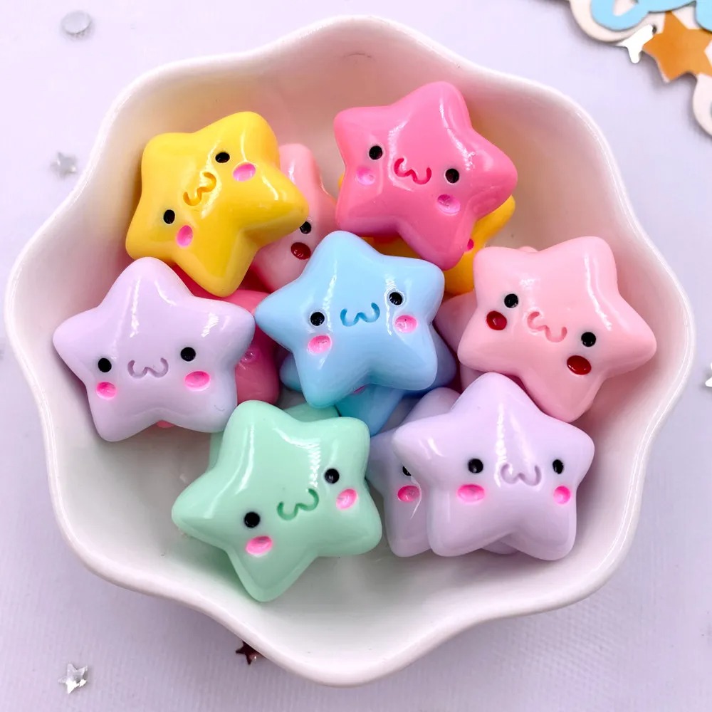 Star Flat Back - TX105 20 ADET Karışık Reçine Kawaii