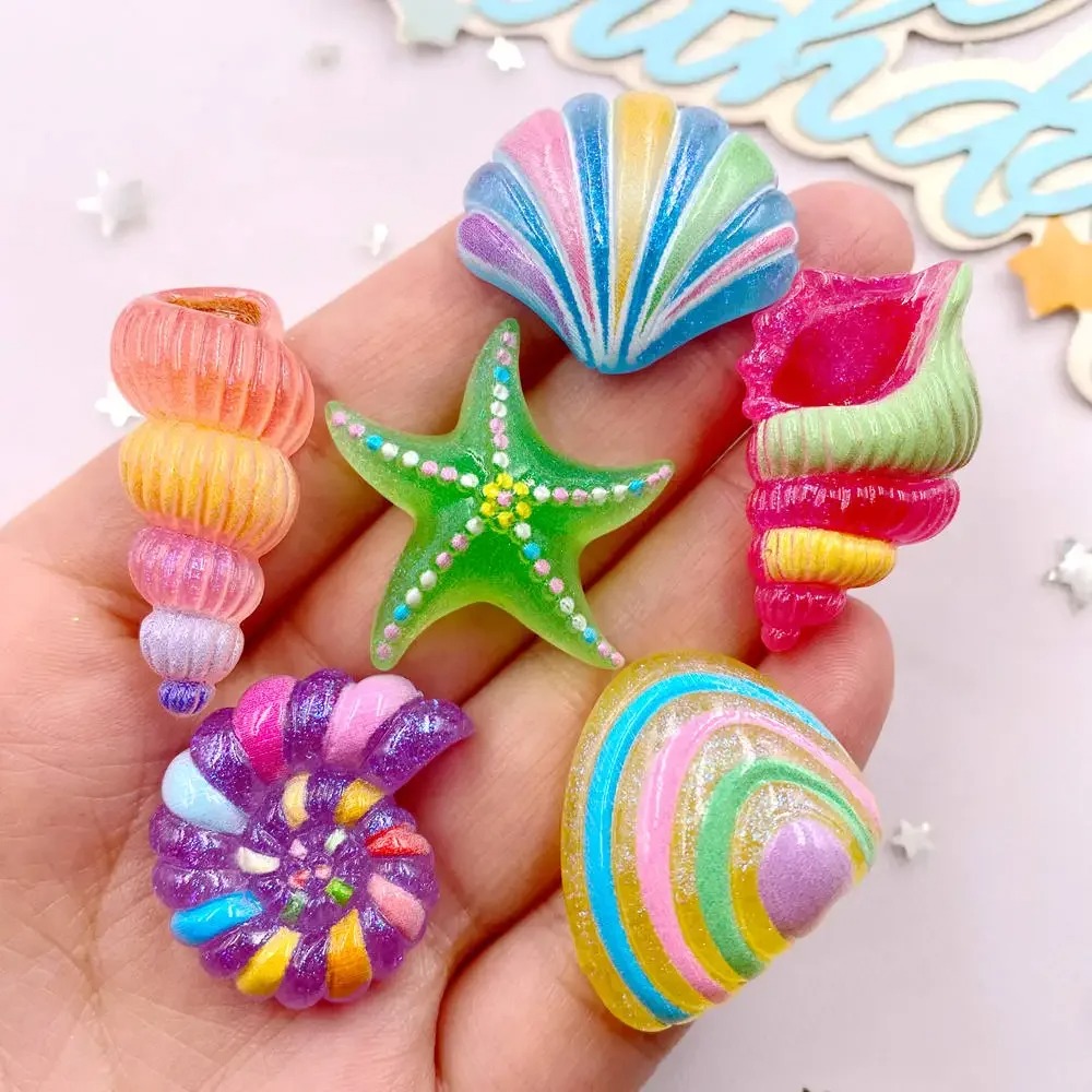 Star Flat Back - 6 Adet Kawaii Karikatür Deniz Yıldızı