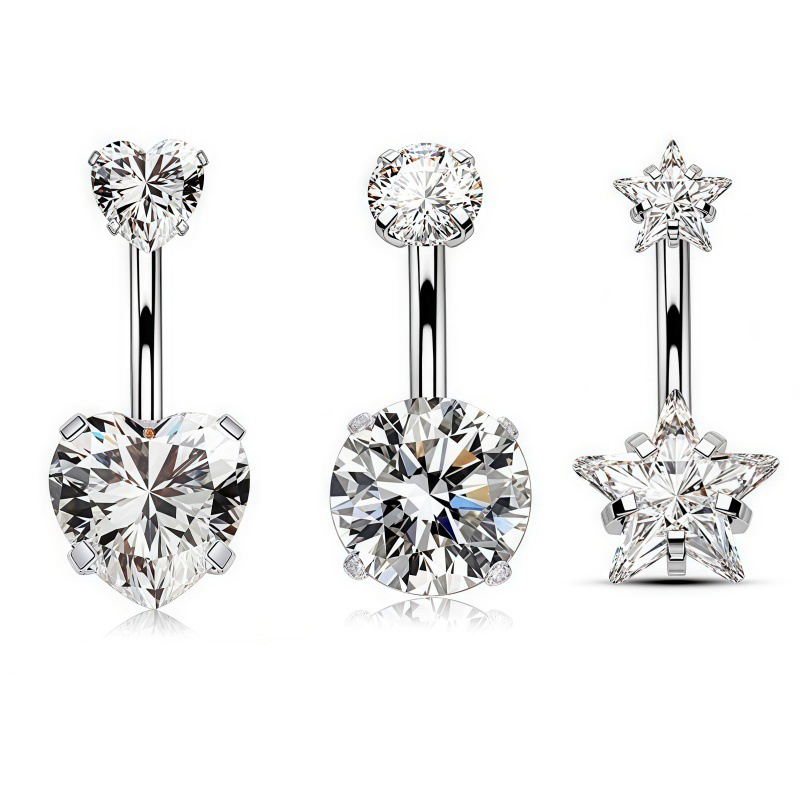 Body Jewelry Belly Button Rings - 1 adet seksi göbek piercing paslanmaz
