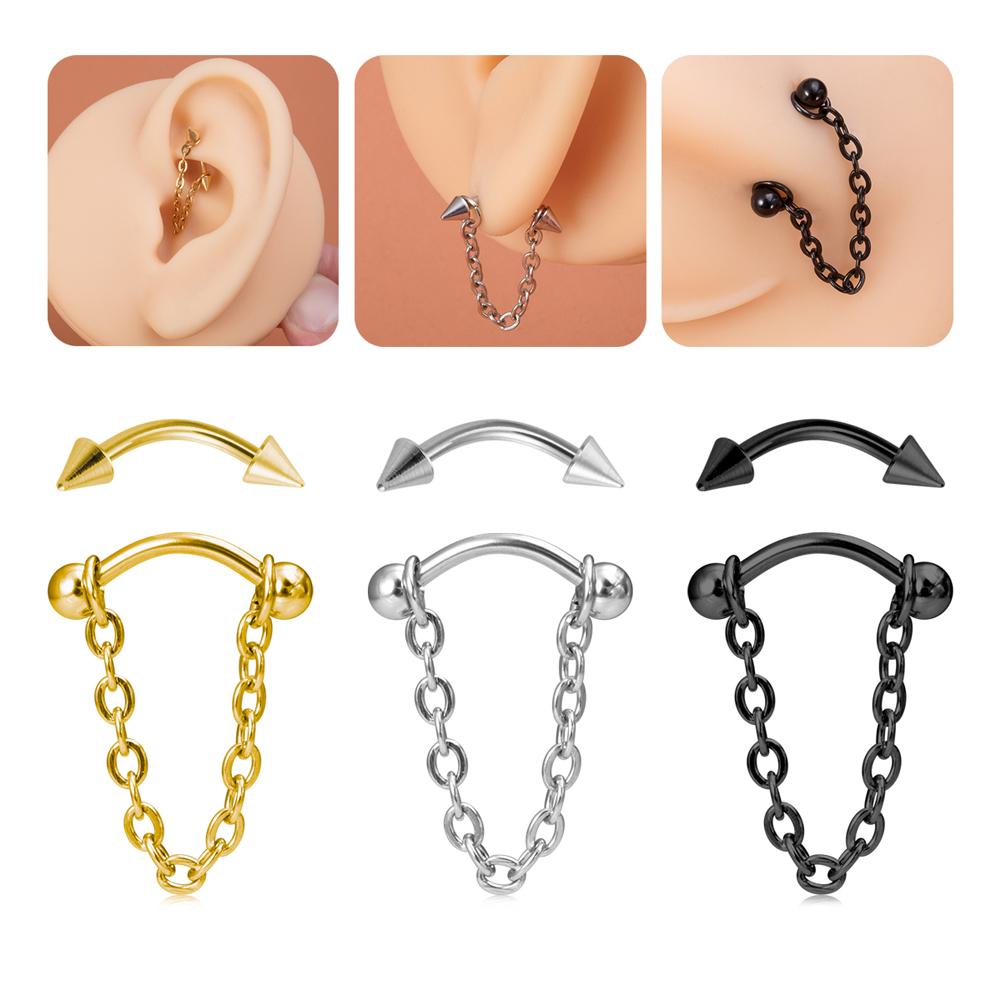 1 adet zirkon topu koni kaş pi - Eyebrow Curved Barbell incelemesi ve fiyatı