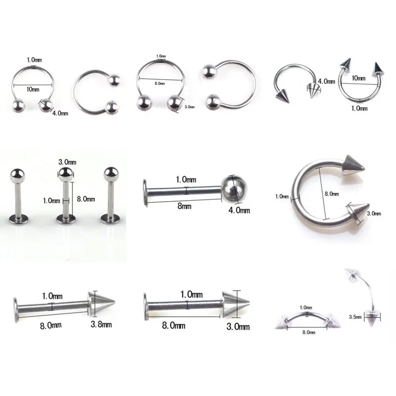 45/80/110 adet Mix stilleri pa - Body Jewelry Jewelry Box incelemesi ve fiyatı
