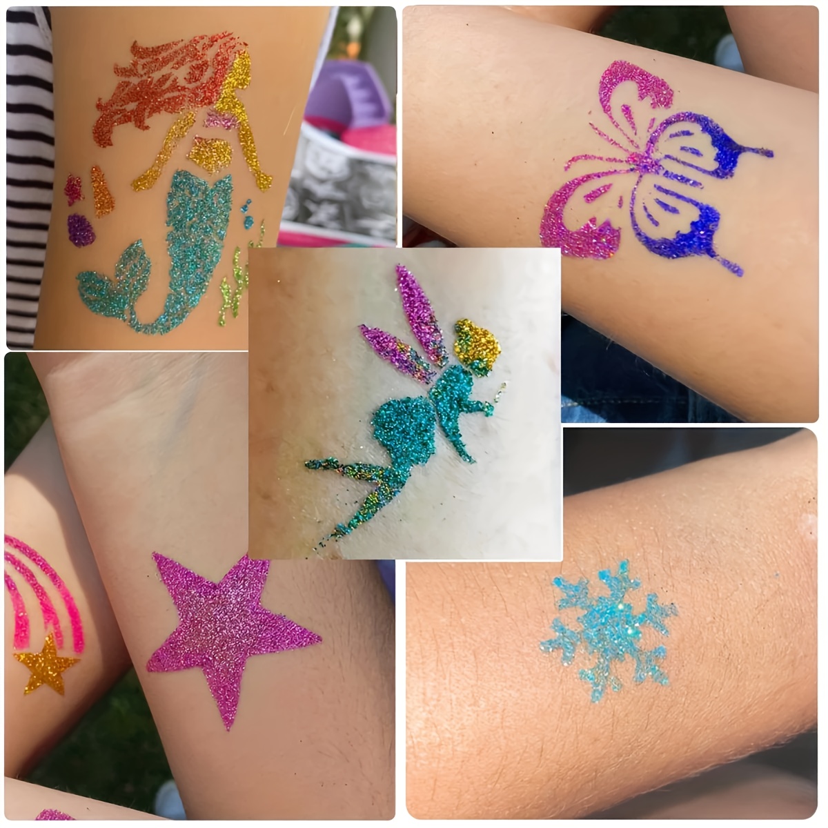 DIY Flaş Dövme 12 Renk Glitter - Body Jewelry Glue incelemesi ve fiyatı