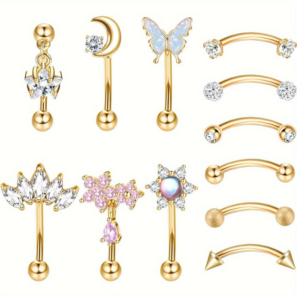 Florideco 1 adet paslanmaz çel - Eyebrow Curved Barbell incelemesi ve fiyatı