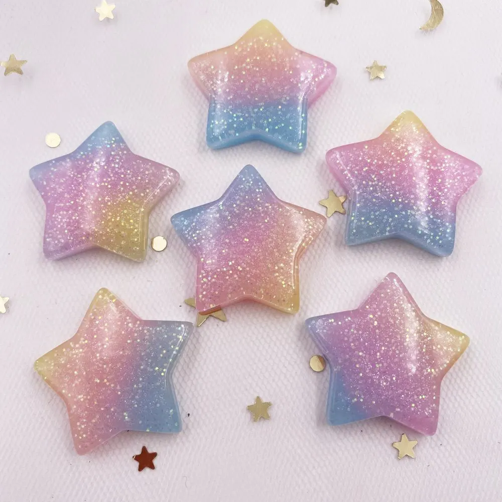 10 adet Glitter Kawaii reçine  - Star Flat Back incelemesi ve fiyatı
