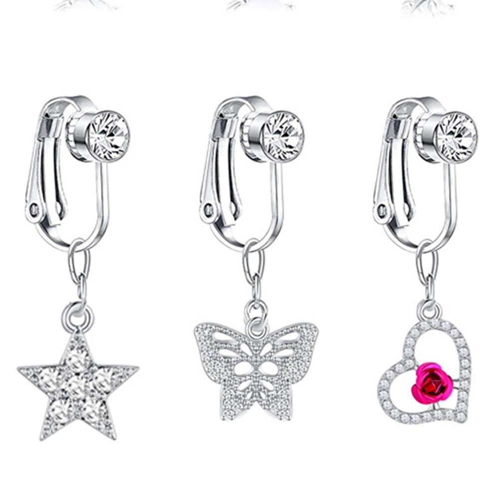 Kelebek Klipsli Küpeler Deliks - Body Jewelry Belly Button Rings incelemesi ve fiyatı