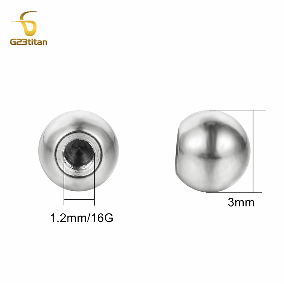 10 adet 16G 14G 3mm 4mm 5mm G2 - Body Jewelry Labret incelemesi ve fiyatı