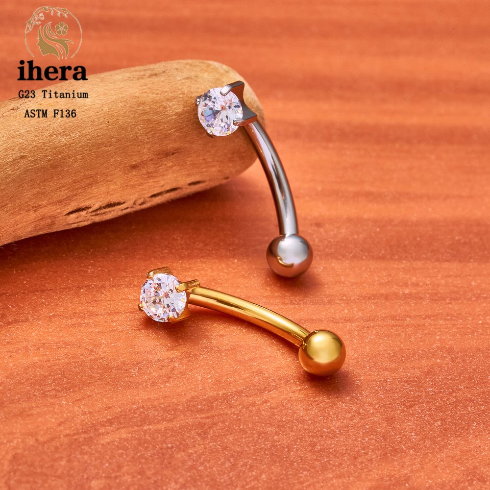 ASTM F136 Titanyum Marquise Ka - Eyebrow Curved Barbell incelemesi ve fiyatı