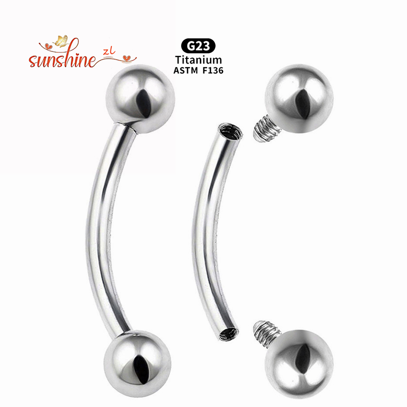 2 adet iç dişli G23 titanyum k - Eyebrow Curved Barbell incelemesi ve fiyatı