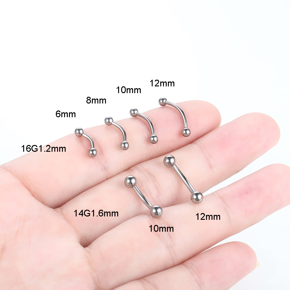 1 adet titanyum piercing kavis - Eyebrow Curved Barbell incelemesi ve fiyatı